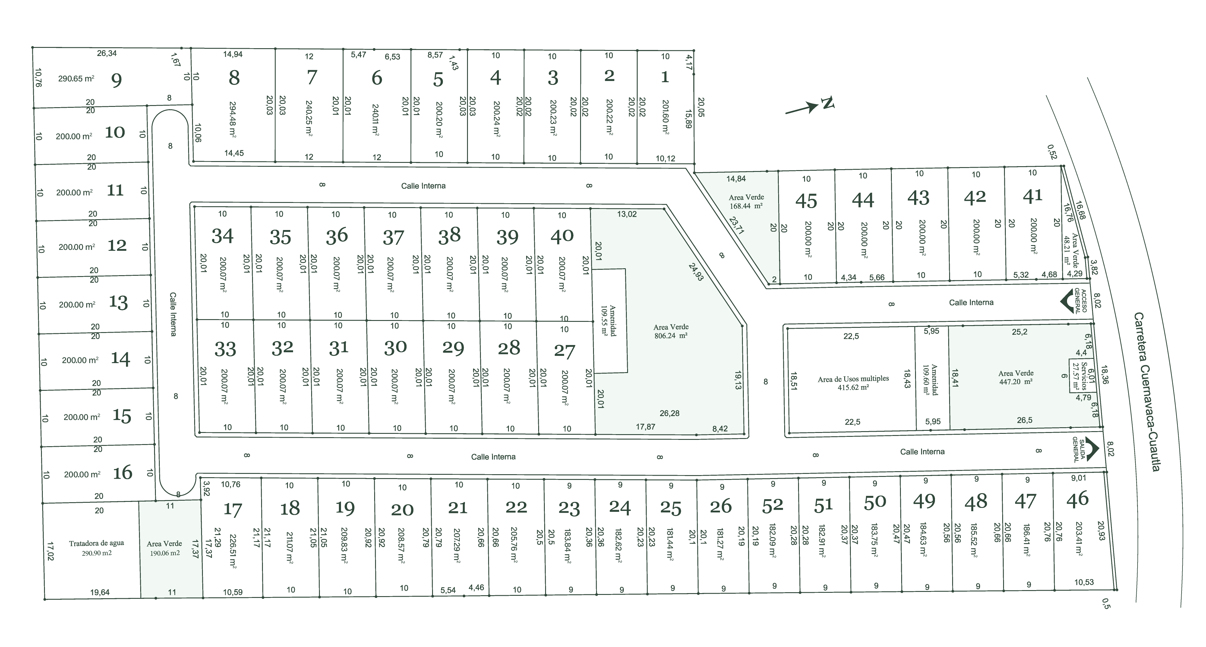 Master plan de Los Arcos de Yautepec
